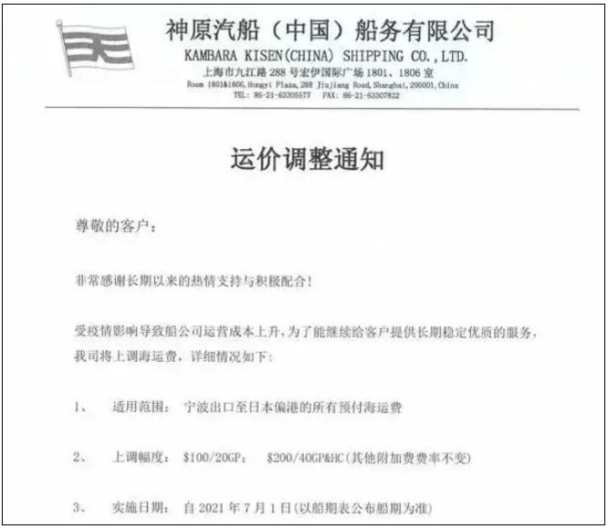 新一輪亞歐旺季附加費到來！每40尺柜2000美元