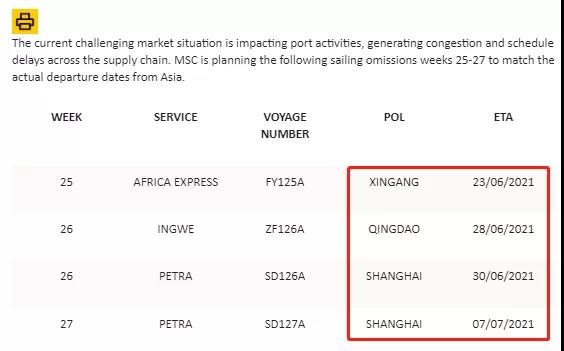 上海至歐洲運價連續(xù)10周上漲！MSC宣布亞洲空白航線