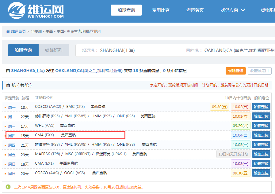 航線快訊！CMA將取消美西直航GGB航線！最后一次航行將于11月5日上海結(jié)束