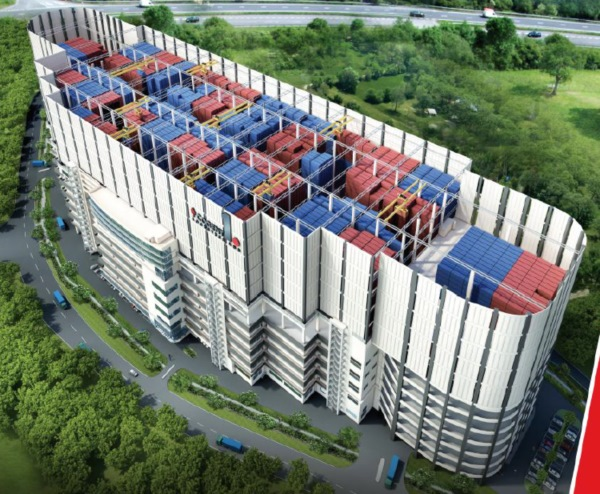 全國首個立體集裝箱堆場開建，能裝2.68萬個空箱 