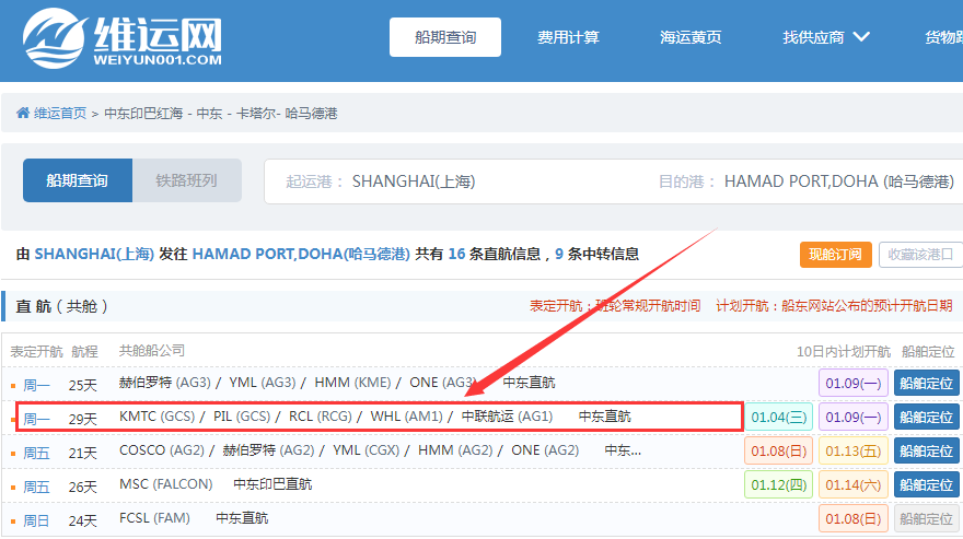 航線快訊！PIL、KMTC、WHL等將升級這條中東航線！新增新加坡及哈馬德港