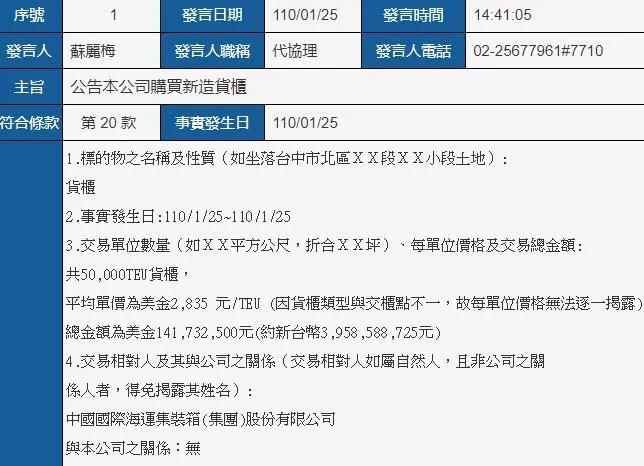 5.65億美元訂造12艘新船，1.4億美元購(gòu)入50000TEU集裝箱，這家船公司拋出大手筆